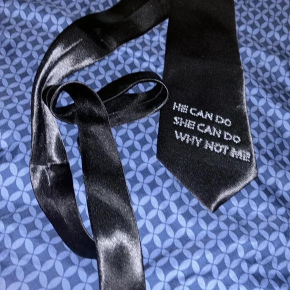 Omega Italy Black Rhinestone Embellished unisex Silk  tie. - Picture 8 of 9